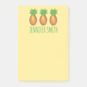 Tropical Pineapple Pineapples Personalised Post It Post-it Notes