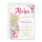 Tropical Pineapple Pink Gold Floral Baby Shower