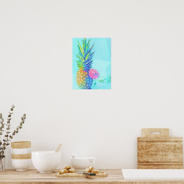 Tropical Pineapple Poster (Kitchen)