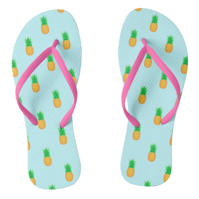 Tropical Pineapple Print Beach Jandals (Footbed)