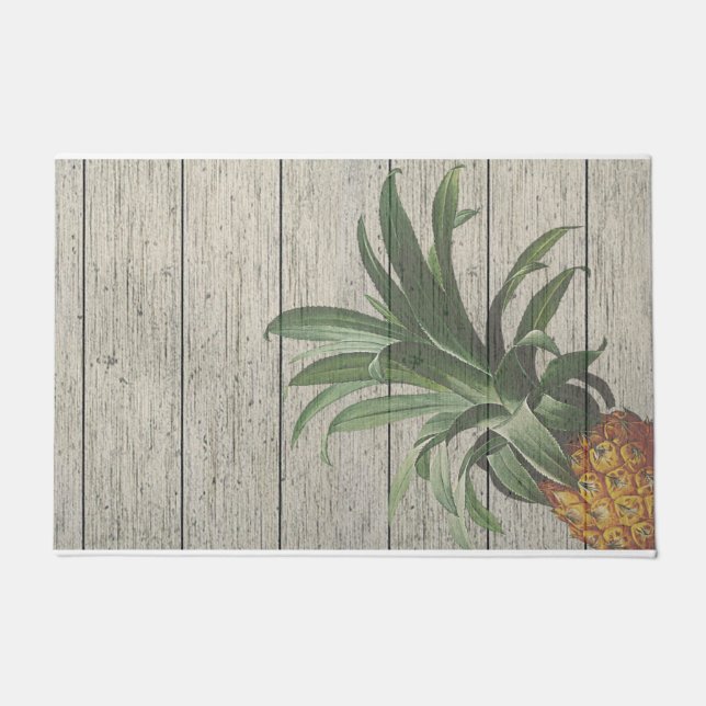 Tropical Pineapple Retro Vibes Doormat  (Front)