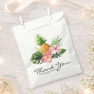 Tropical Pineapple Summer Baby Brunch Thank You Favour Bags