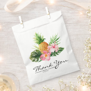 Tropical Pineapple Summer Bridal Luncheon Favour Bags