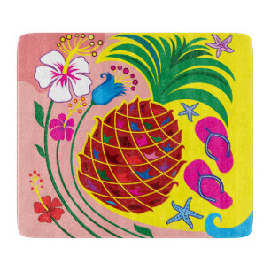 Tropical Pineapple Summer Cutting Board
