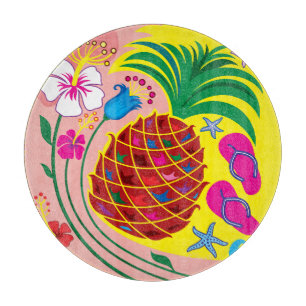 Tropical Pineapple Summer Cutting Board