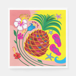 Tropical Pineapple Summer Napkin