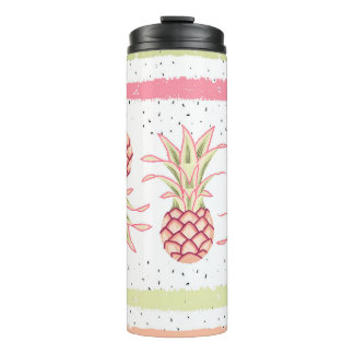 Tropical Pineapple Summer Seamless Print Thermal Tumbler