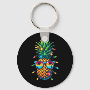 Tropical Pineapple Sungl Christmas Lights Xmas In  Key Ring