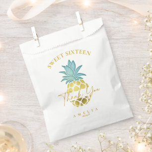 Tropical Pineapple Sweet 16 Thank You ID922 Favour Bags