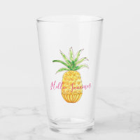 Tropical Pineapple Watercolor Summer