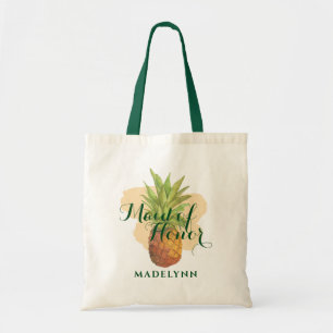 Tropical Pineapple Wedding Maid of Honour Tote Bag