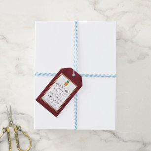 Tropical Pineapple Wedding Save The Date Gift Tags