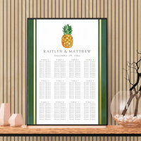Tropical Pineapple Wedding Seating Chart
