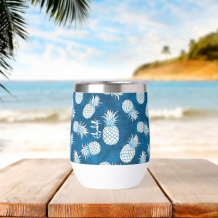 Tropical Pineapple with Name – Watercolor Style