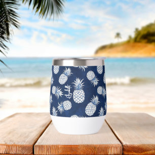 Tropical Pineapple with Name – Watercolor Style