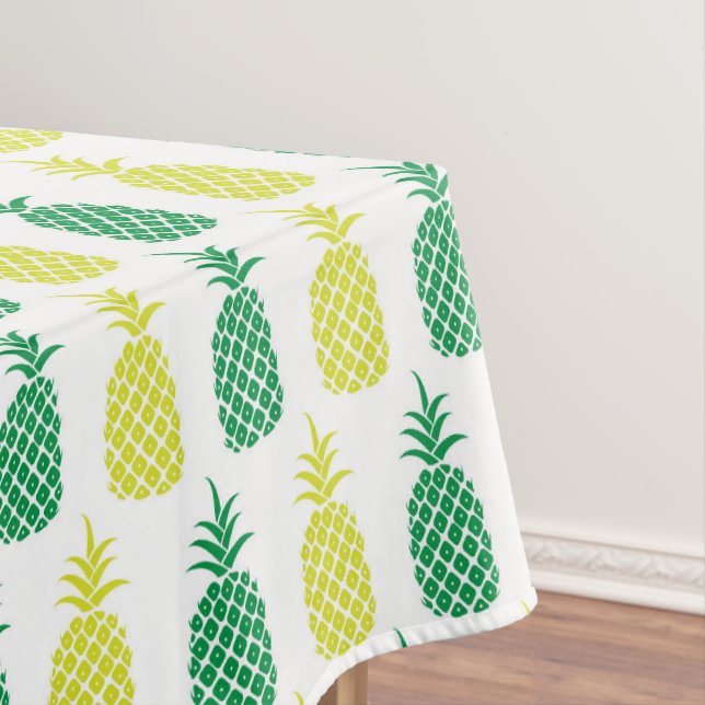 Tropical Pineapple Yellow Green Hawaiian Fruit Tablecloth (In Situ)