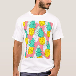 Tropical Pineapples: Red Cartoon Chic. T-Shirt