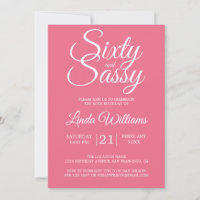 Tropical Pink 60 and Sassy 60th Birthday Party