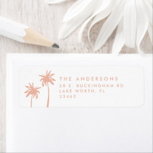 Tropical pink and white elegant modern minimal