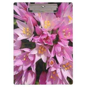 Tropical Pink and Yellow Flowers Clipboard