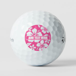 Tropical Pink Beach Flowers Golf Balls