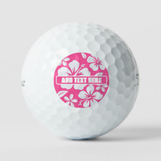 Tropical Pink Beach Flowers Golf Balls