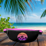 Tropical Pink Black Palm Trees Custom Girls Trip Bum Bags<br><div class="desc">Cool hot pink and black palm tree fanny pack for a girls trip to a tropical island. Features beautiful palm trees in front of a pretty pink beach sunset. Perfect custom bags for your cruise or summer trip to the sea.</div>