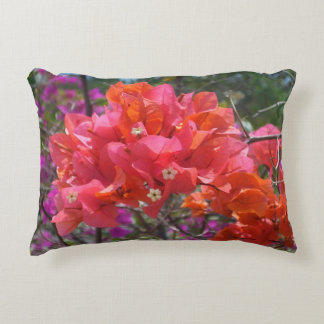 Tropical Pink Bougainvillea Decorative Cushion