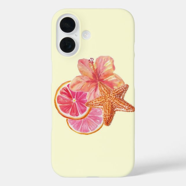 Tropical Pink Citrus Art Case-Mate iPhone Case (Back)