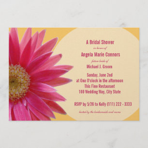 Tropical Pink Daisy Bridal Shower Invitation