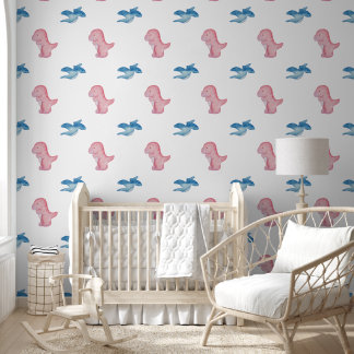  Tropical Pink Dinosaur Adventure Wallpaper