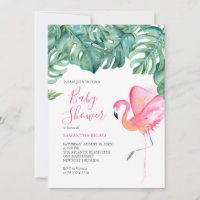 Tropical Pink Flamingo Baby Shower,