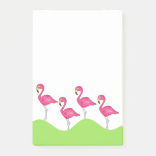 Tropical Pink Flamingo Bird Flamingos Post Its Post-it Notes