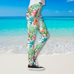 Tropical Pink Flamingo Botanical Fun Trendy Chic Leggings<br><div class="desc">Fun leggings featuring a tropical pink flamingo design - perfect for the gym,  tropical adventure or hanging out with friends.</div>