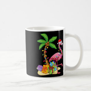 Tropical Pink Flamingo Christmas In July Summer Pa Coffee Mug