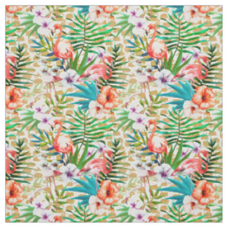 Tropical Pink Flamingo Fabric