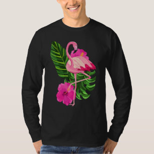 Tropical Pink Flamingo Flamingos Pink Bird T-Shirt