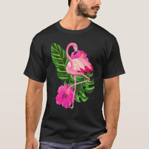 Tropical Pink Flamingo Flamingos Pink Bird T-Shirt