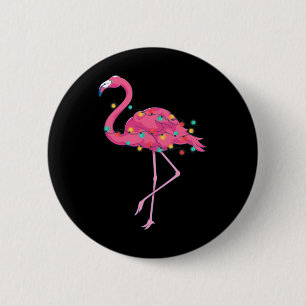 Tropical Pink Flamingo Hawaii Summer Xmas Christma 6 Cm Round Badge