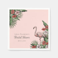 Tropical Pink Flamingo Hawaiian Bridal Shower
