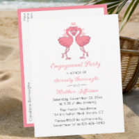 Tropical Pink Flamingo Hawaiian Engagement Party