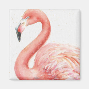 Tropical Pink Flamingo Magnet