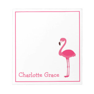 Tropical Pink Flamingo Personalised Notepad