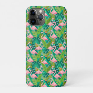 Tropical Pink Flamingos Jungle Foliage Case-Mate iPhone Case