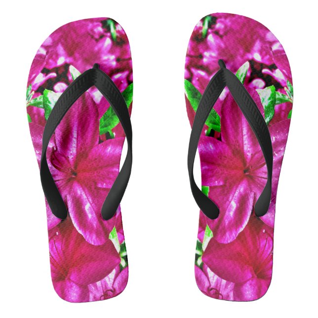 Tropical Pink Floral Jandals (Footbed)