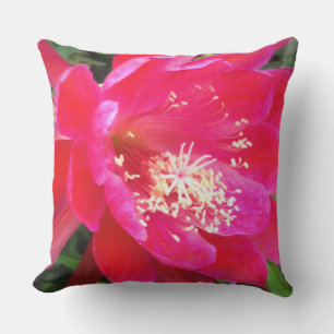 Tropical Pink Flower Photo Cushion