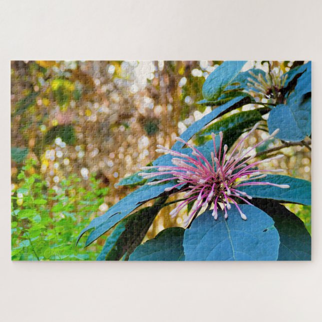 Tropical Pink Flower Photo Puzzle (Horizontal)