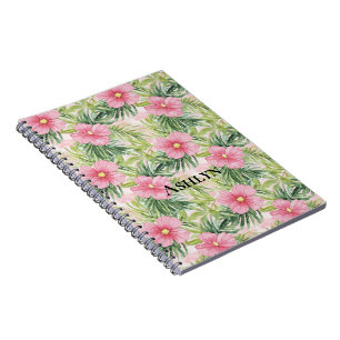 Tropical Pink Flowers Notebook