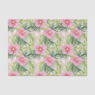 Tropical Pink Flowers  Tissue Paper