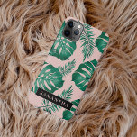 Tropical Pink & Green Palm Leaves Pattern & Name iPhone 11Pro Max Case<br><div class="desc">The Tropical Pink & Green Palm Leaves pattern is a vibrant and lively design that incorporates elements of nature and a tropical aesthetic. The pattern features lush palm leaves in shades of pink and green, creating a striking contrast and an overall eye-catching appearance.Overall, the Tropical Pink & Green Palm Leaves...</div>